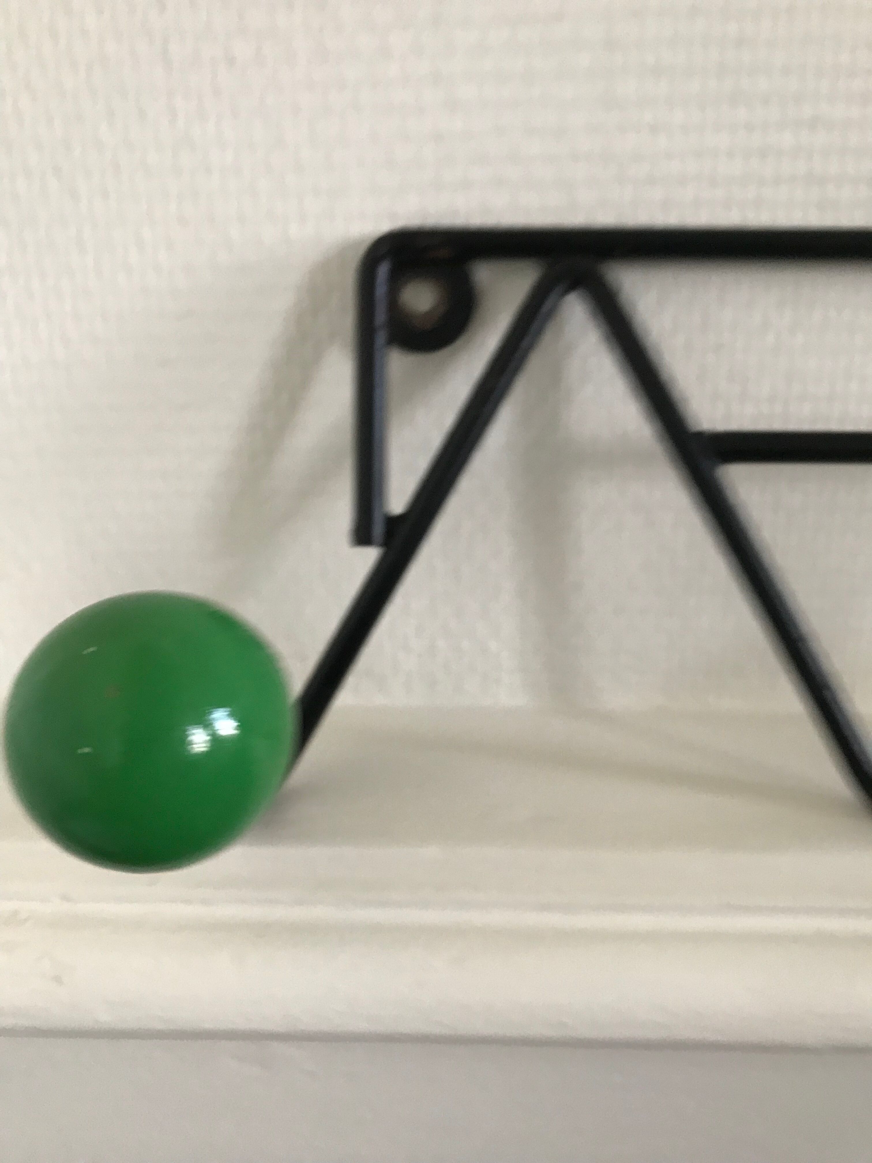 Wall coat rack, 60s