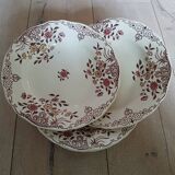 6 polychrome ironstone soup plates