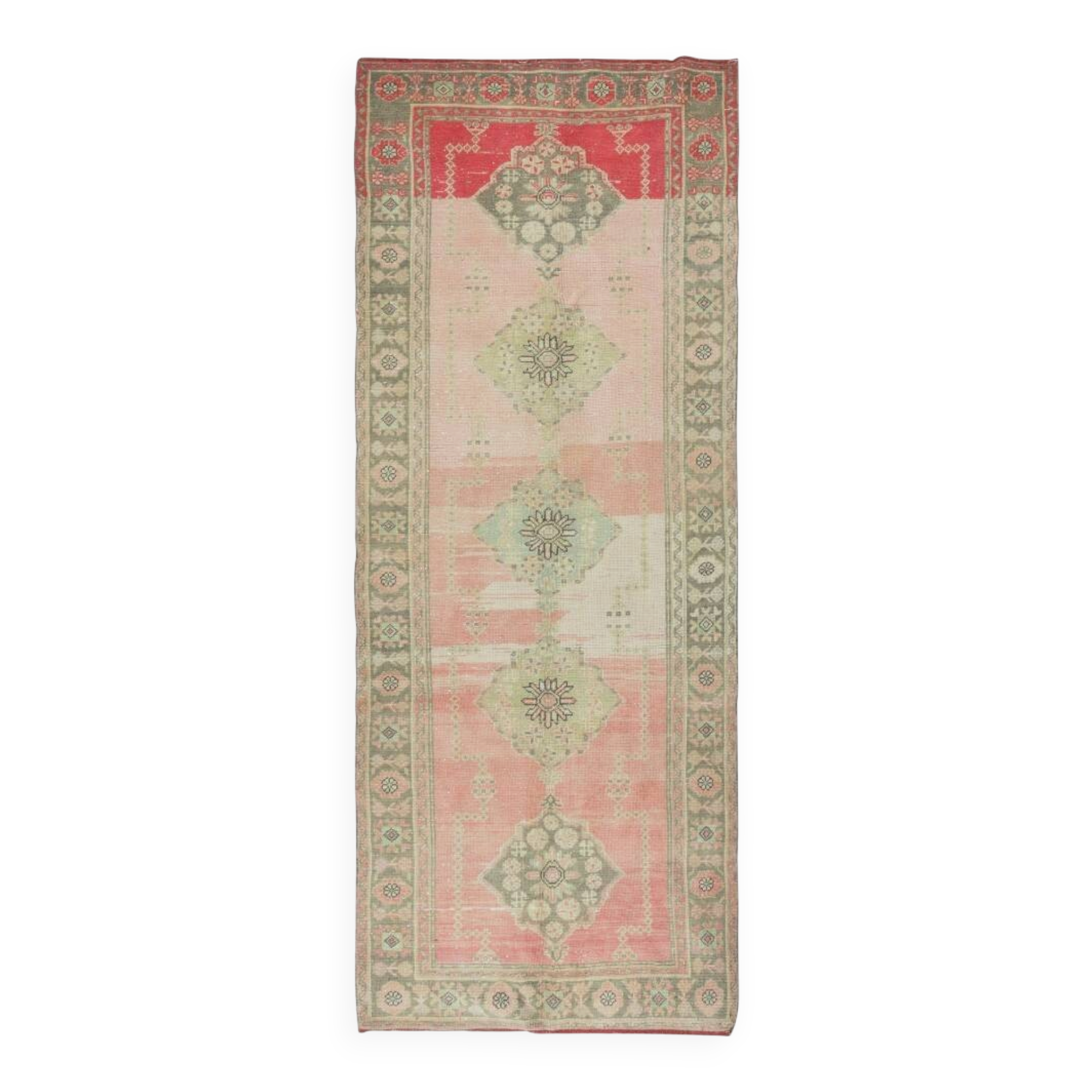 Vintage Runner Rug for Kitchen. Handmade Hallway Rug. Turkish Stair Rug