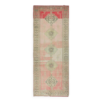 Vintage Runner Rug for Kitchen. Handmade Hallway Rug. Turkish Stair Rug
