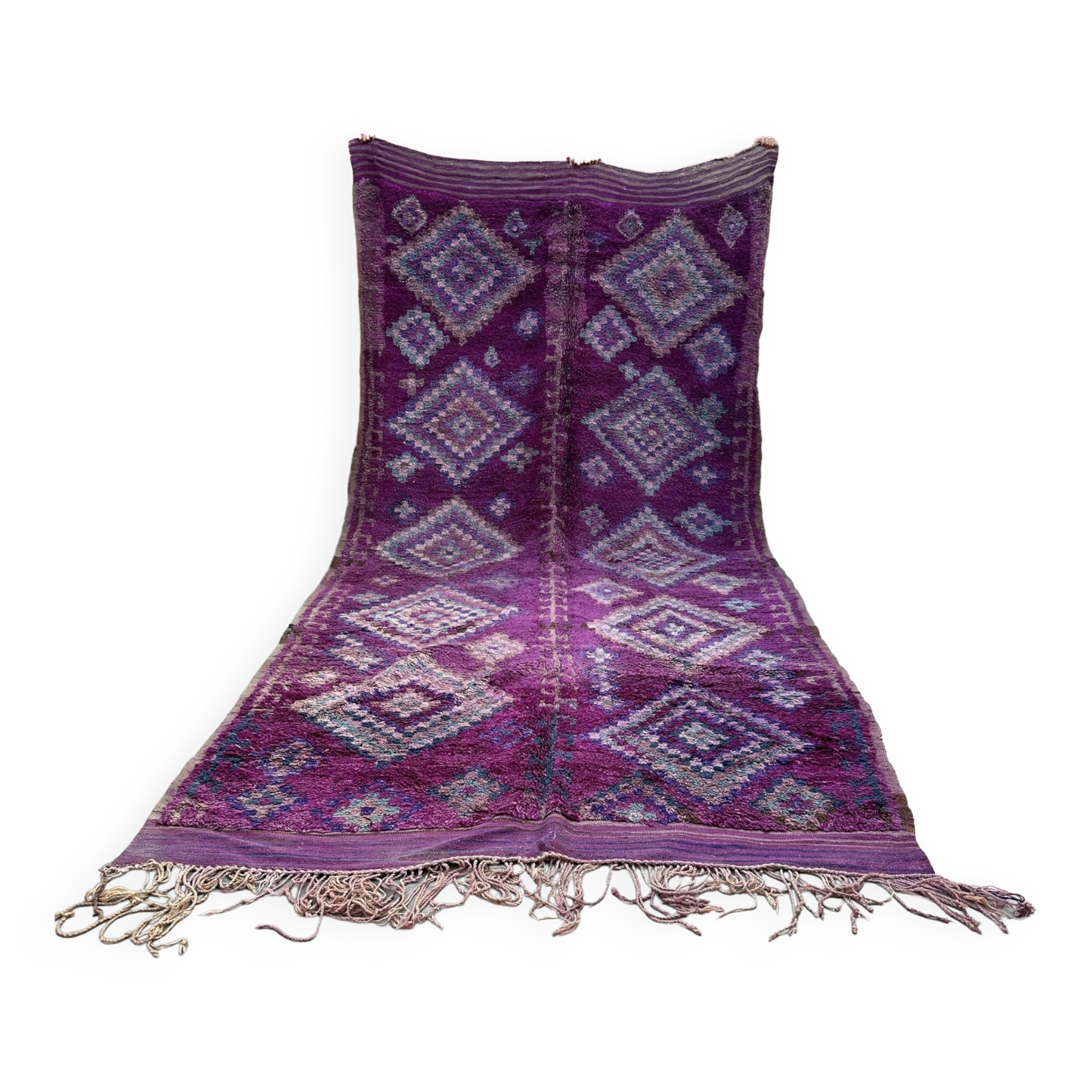 Moroccan purple carpet - 208 x 425 cm