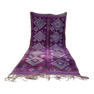 Moroccan purple carpet - 208 x 425 cm