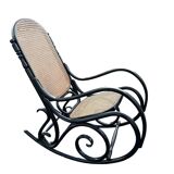 black cane rocking chair