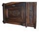 Table de chevet antique en marbre marron avec tiroir et porte, Allemagne 1890s