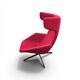 Alfredo Häberli / armchair “Take a line for a walk” / Moroso / Italy / design 2003 / red wool