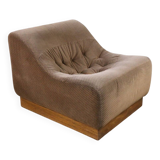 Vintage velvet armchair, 1970