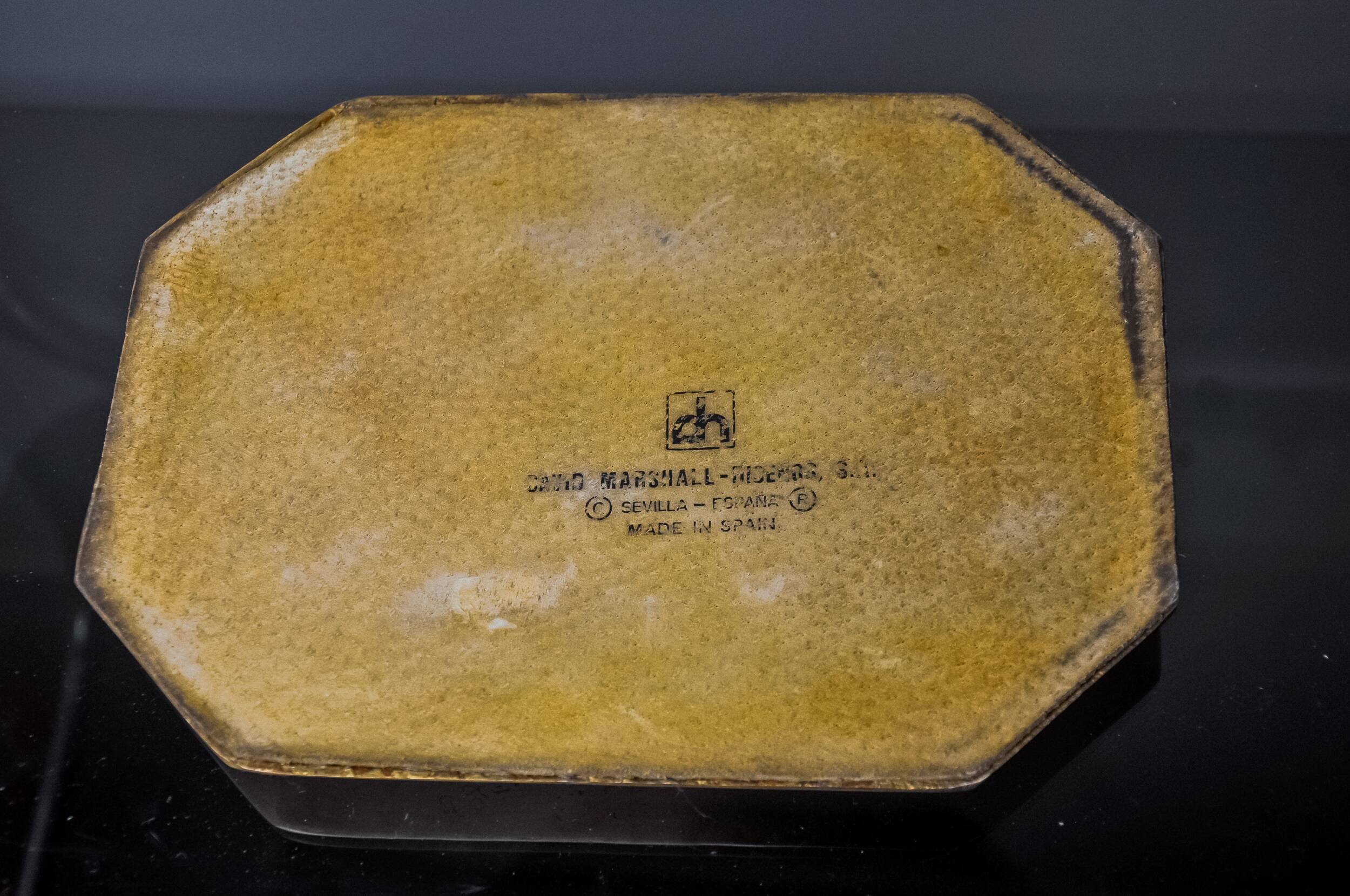 Brutalist XL pocket emptier by David Marshall, bronze and aluminum, Spain, 1980