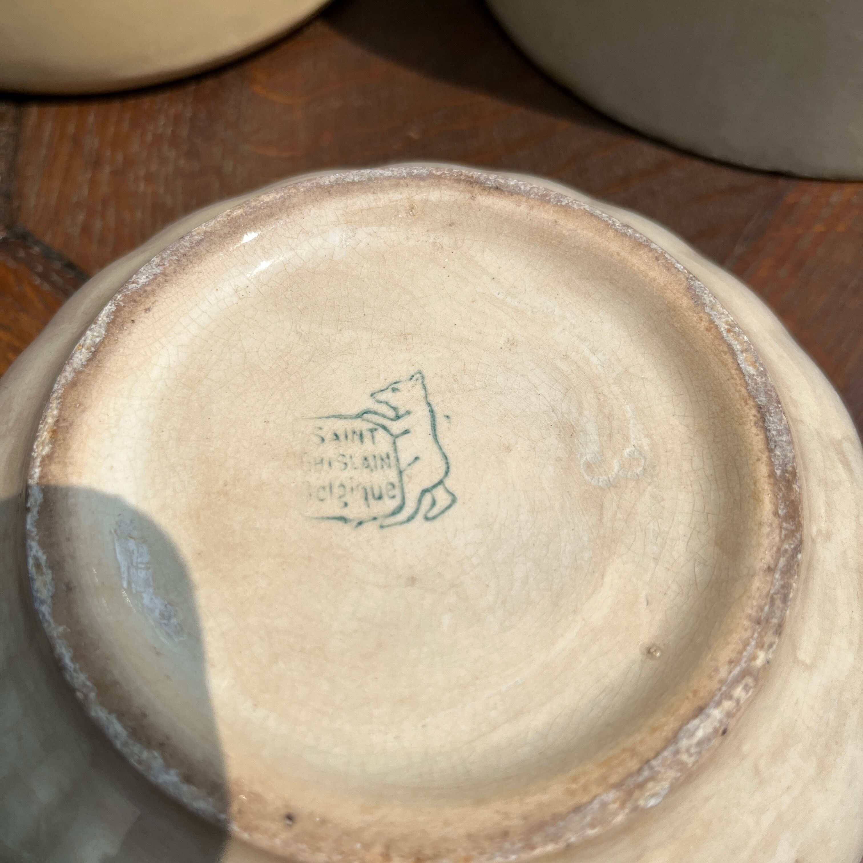 Set of 3 beige ceramics