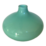 Mint green glass paste ball vase