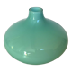 Mint green glass paste ball vase