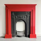 Cast Iron Fireplace with Wooden Surround