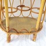 Portable bar bottle holder in rattan