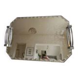 Art Deco beveled mirror tray