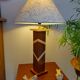 Accent lamp in American walnut veneer.