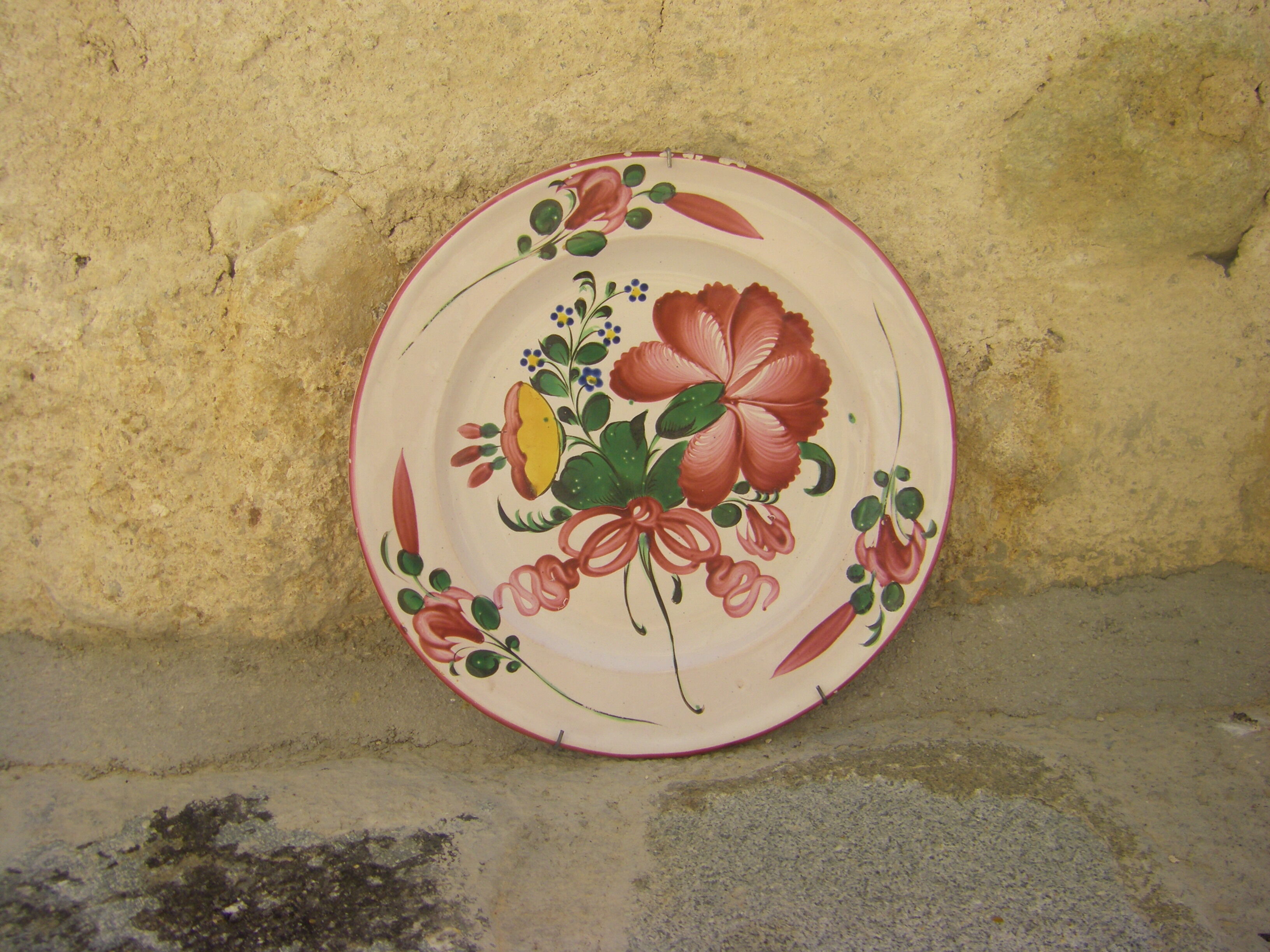 Oriental earthenware plate