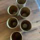 6 tasses en grès Digoin vintage