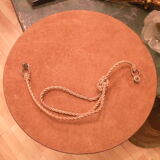 Mirror 1950s, wavy décor, 38 cm