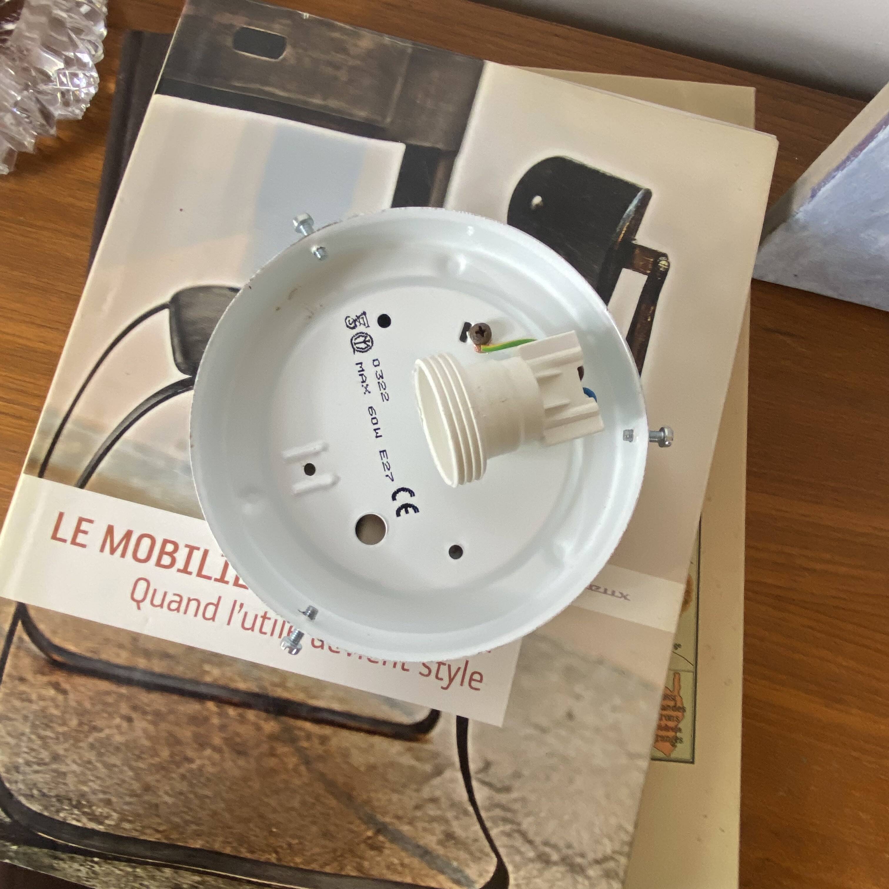 Square wall light ceiling fixture transparent glass vintage lamp