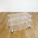 Vintage transparent plexiglass service