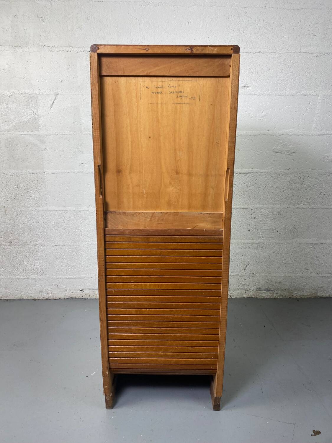 Vintage curtain file cabinet