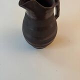 Large antique ceramic pitcher with glazed finish (sculpted stoneware) 1950
