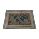 Ashtray Air France old glass planisphere