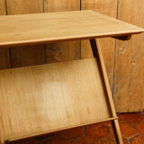 Ancienne desserte scandinave en bois blond