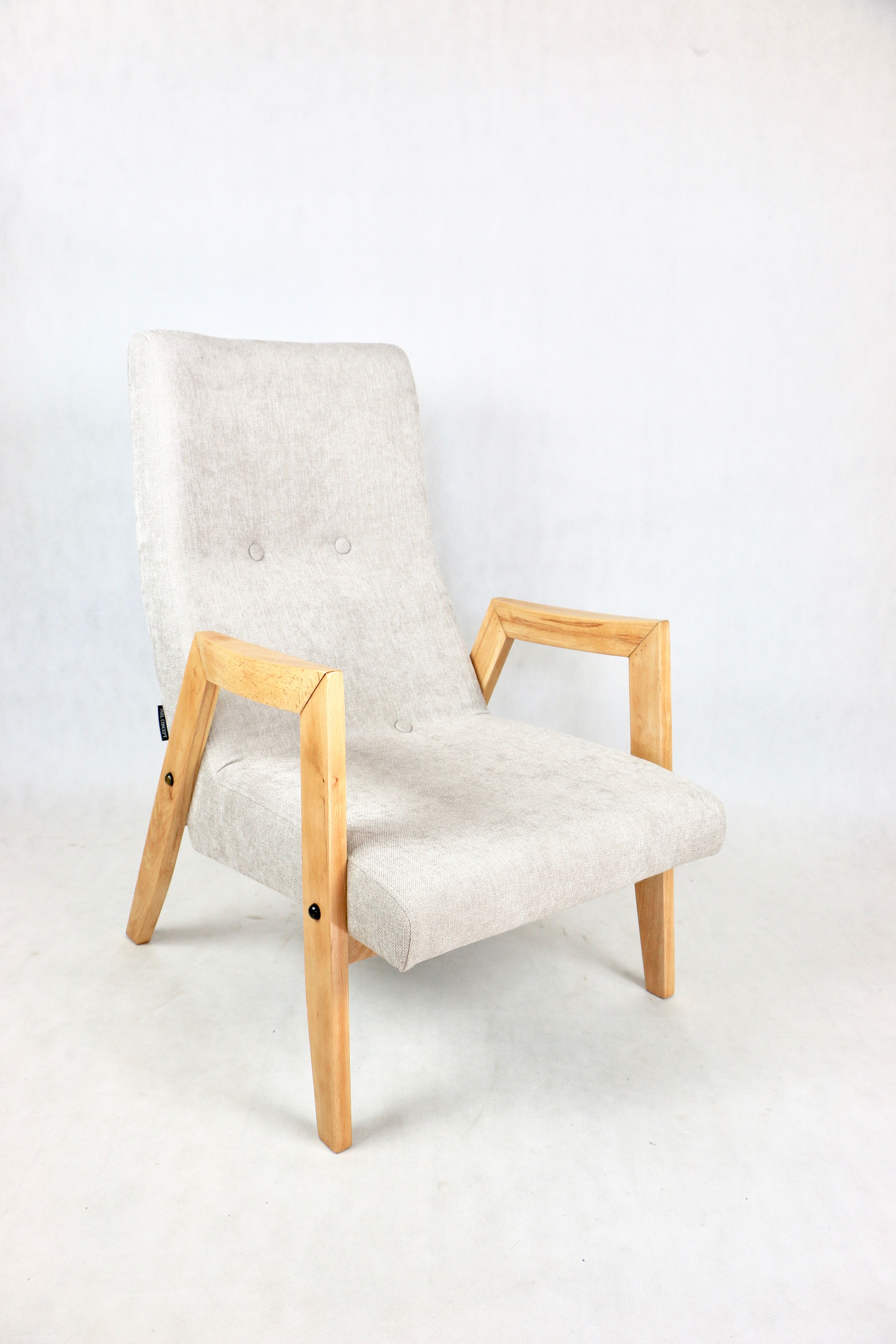 Beige danubio vintage design chair, 1970s