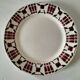 Set of 12 ironstone plates – Deep blue & red