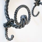 Marine decoration wrought iron coat rack