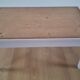 Chic country coffee table, pine wood, drawer with floral porcelain knob.