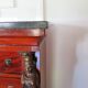 Antique Weekly Planner/Empire Style Commode-Caryatid-Patinated Bronze - 1950