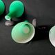 Set of four green Murano glass sconces, by Carlo Nason for "Murano Due", Italy