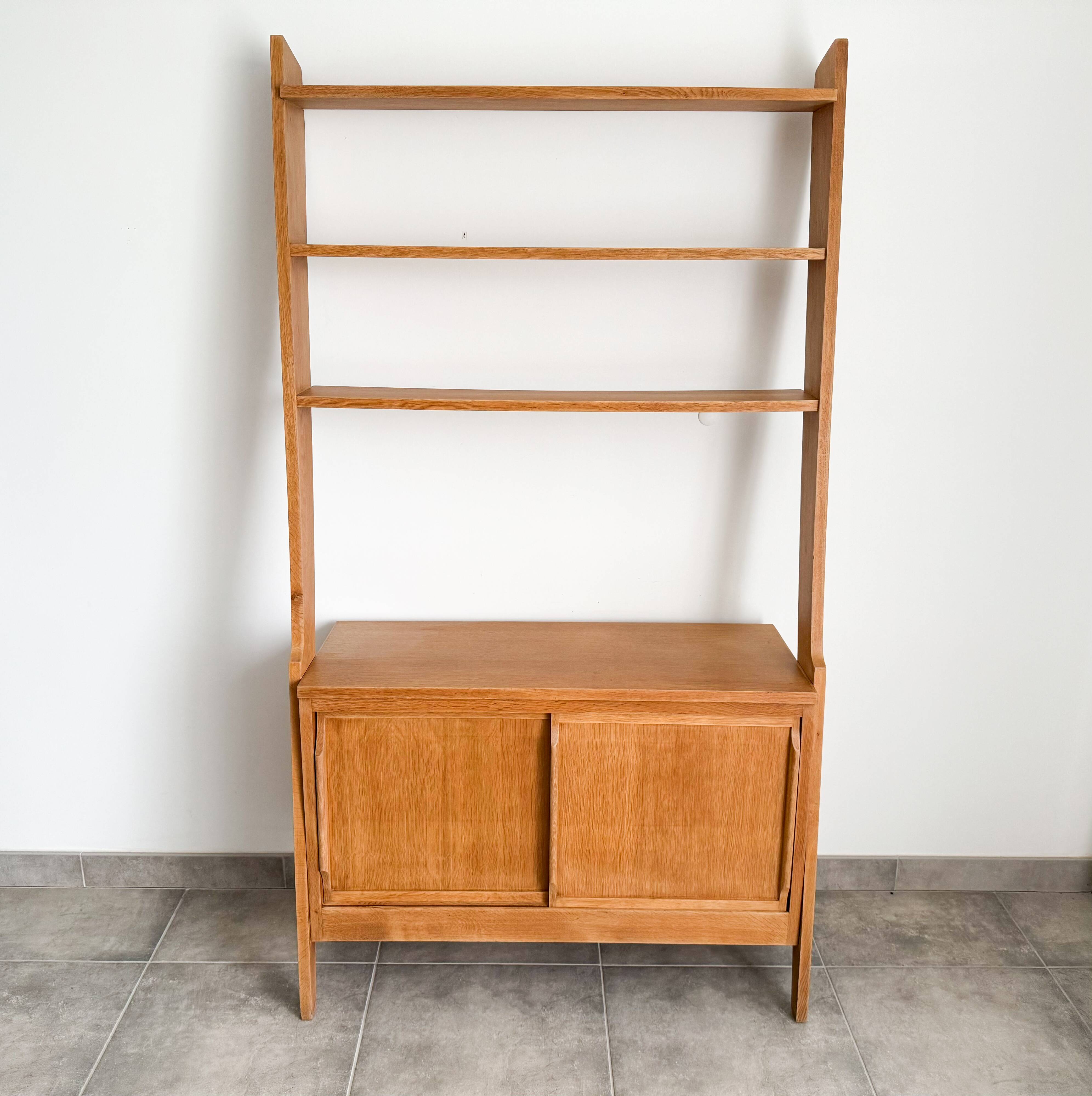 Bibliothèque de style scandinave, pieds compas, 1950/60'