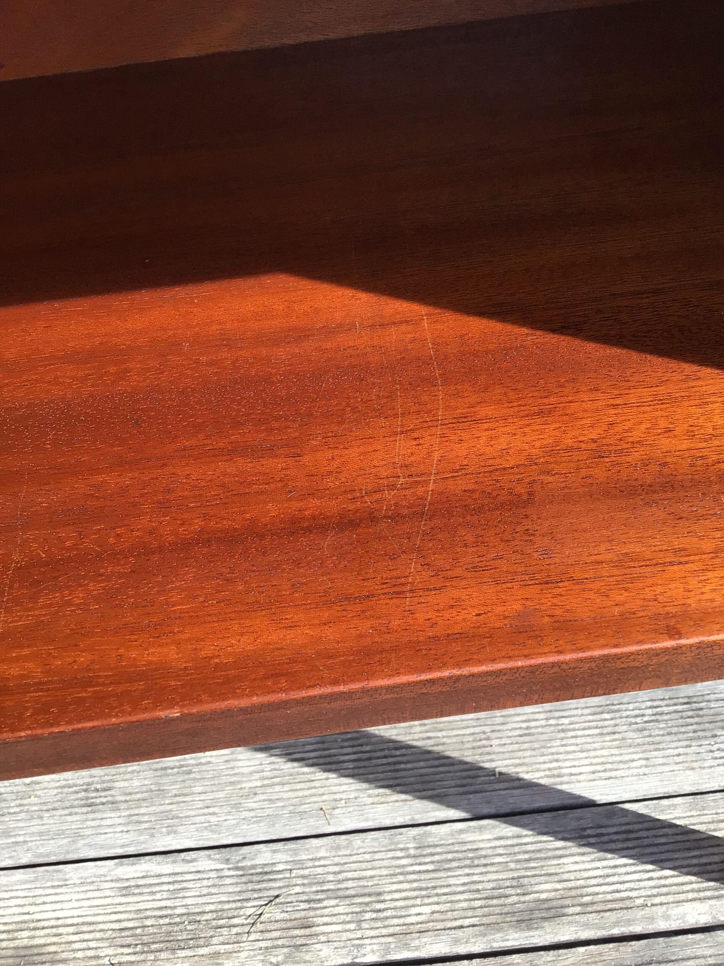 Bedside teak feet compass