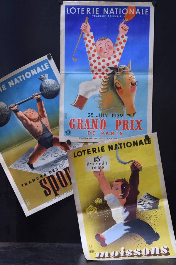 Affiche loterie nationale 1939 « Grand Prix »