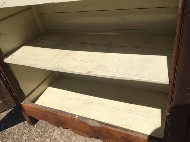 Old rustic farmhouse cabinet in fruit wood