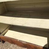 Old rustic farmhouse cabinet in fruit wood