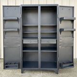 Metal kitchen cabinet, ball handles, 1950s