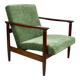 Green Olive GFM-142 Armchair by Edmund Homa, 1970s