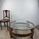 Round Scandinavian teak coffee table, 1970