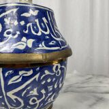 Ensemble 4 jarres marocaines Jobbanas - Céramique bleue de Fès