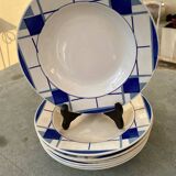 Many faience plates from Digoin Sarguemines, model Efel.