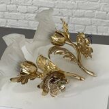 Pair of vintage golden wall lights