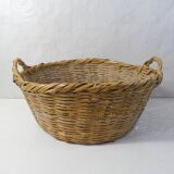 grand panier corbeille en rotin vintag