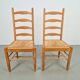 Vintage Brutalist Wicker Ladder Chairs, 1960s, Set of 2