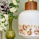 Suspension globe vintage années 70 en opaline