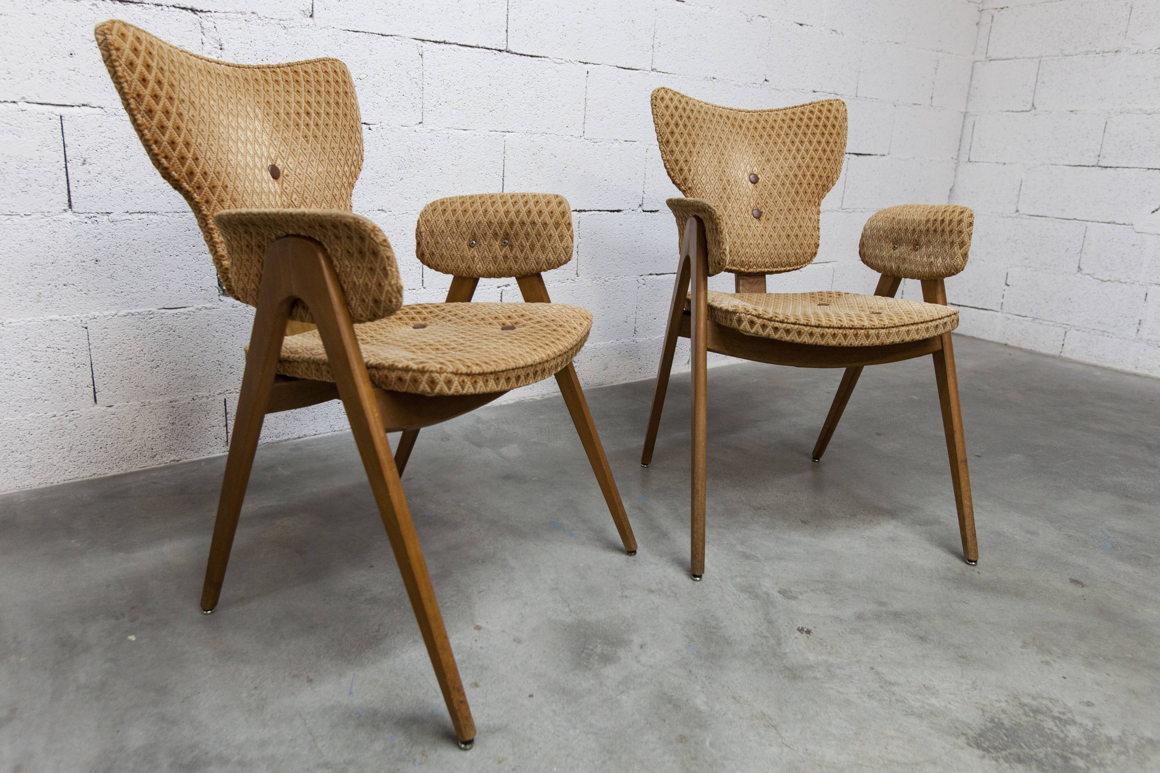 Pair of Lounge chairs by Roger Landault, ABC edition, 1950.