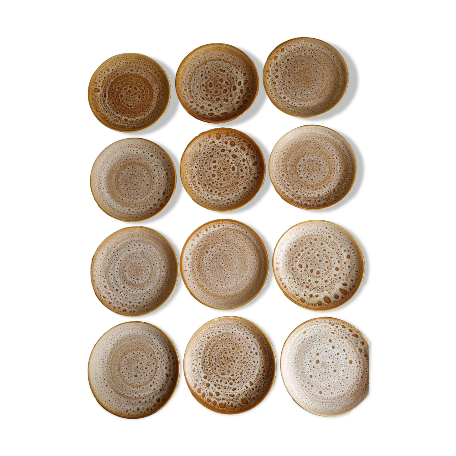 Lot de 12 assiettes plates modèle fauve Niderviller