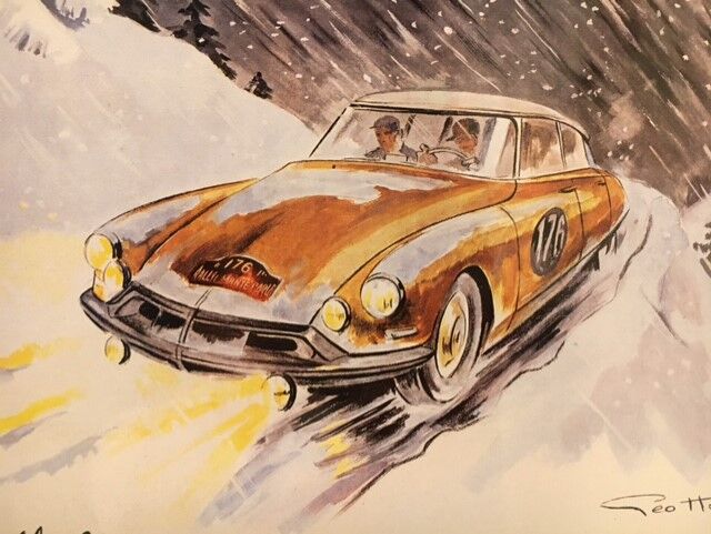 Plate metal advertising Citroën Rallye Monte-Carlo 1959